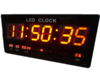 GooAB Shop นาฬิกา LED ติดฝาผนัง แบบบาง ตัวเลข 3 นิ้ว ขนาด 18 นิ้ว ไฟสีแดง JH4622