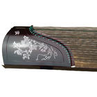 กู่เจิง Guzheng  ไม้ Ebony  ลาย ผีเสื้อ-กุหลาบ  PF019