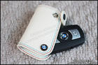 BMW White Leather Key Cover