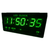 GooAB Shop นาฬิกา LED ติดฝาผนัง แบบบาง ขนาด 18 นิ้ว (ไฟสีเขียว) JH4622