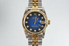 นาฬิกา Rolex บอยไซส์ หน้าเพชร 10 เม็ด เบ้าใหม่ พื้นสีน้ำเงิน สายจูบิลี่ แท้สวิส มือสอง สภาพ 98%