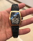 Cvstos re-belle watch with strap black gator color