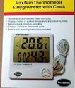Brannan Max/Min Thermometer and Hygrometer with Clock.